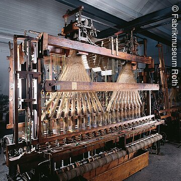 Eine Maschine aus Holz aus der leonischen Industrie