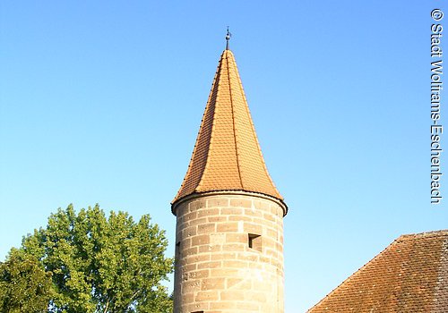Ein Turm in der Stadtbefestigugn Wolframs- Eschenbachs.