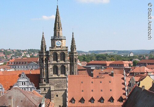 Stadtansichten_Ansbach_Blick auf Sankt Hubertus
