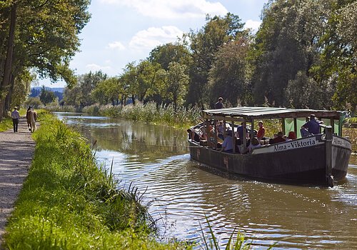 Treidelfahrt auf dem alten Ludwigskanal