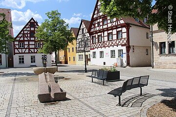 Marktplatz Brunnen Heideck