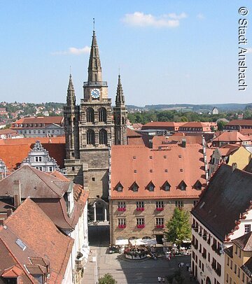 Stadtansichten_Ansbach_Blick auf Sankt Hubertus